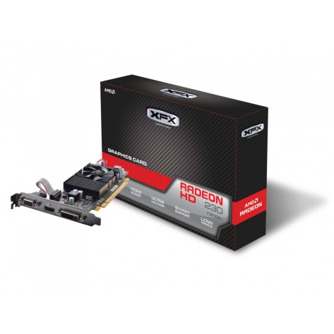 Placa de vídeo XFX AMD Radeon R5 230 - 2GB 128 bits DDR3 - PCI-Express 3.0 - Low Profile