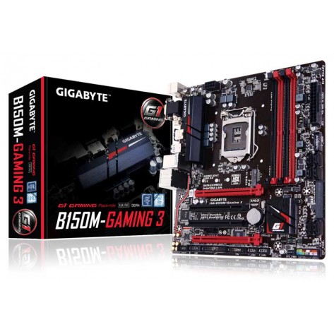 Placa Mãe para Intel Gigabyte GA-B150M-Gaming 3 DDR4 (Som, Vídeo, Rede, USB 3.0) - Soquete 1151