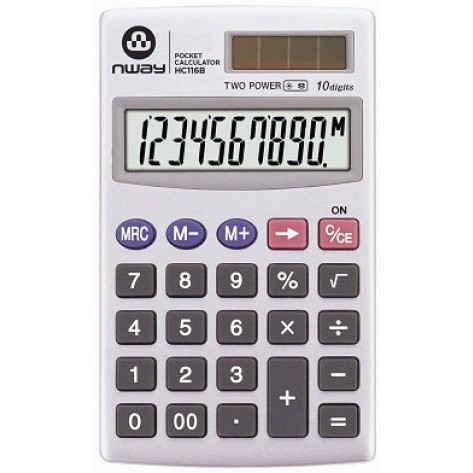 Calculadora Portátil de Bolso Nway HC116B - 10 Dígitos de Cálculo