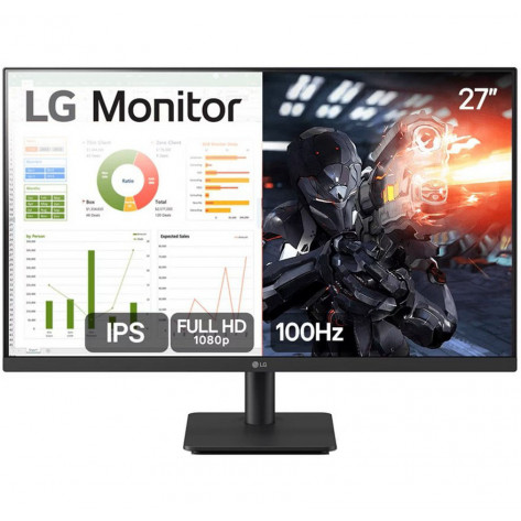 Monitor 27'' LG Gamer 27MS500-B - IPS, Full HD (1920 x 1080), 100Hz, 5ms - 2x HDMI - Com Ajuste de Inclinação