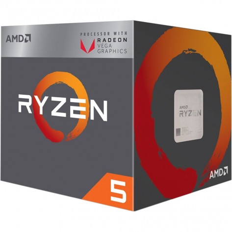 Processador AMD Ryzen 5 2400G YD2400C5FBBOX - Cache 6MB, 3.6GHz (3.9GHz Max Turbo), Gráficos Radeon RX Vega 11 - Socket AM4