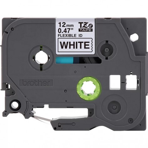 Fita para Rotulador Brother TZe-FX231 - 12 mm, 8 Mts - Preto no Branco