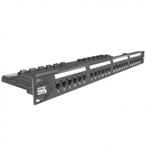 Patch Panel Soho Plus 35050439 - CAT.6 - 24 Portas - T568A/B - 1U