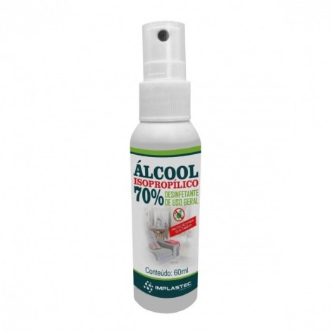 Álcool Isopropílico 70% Implastec - Spray 60ml