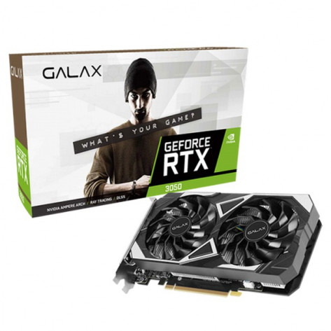 Placa de Vídeo Galax GeForce RTX 3050 EX (1-Click OC) 35NRLDHP9ODV - 6GB GDDR6 96 bits - PCI-Express 4.0