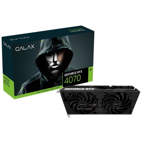 Placa de Vídeo Galax GeForce RTX4070 (1-Click OC 2X) 47NOM7MD8DDF - 12GB GDDR6X 192 bits - PCI-Express 4.0