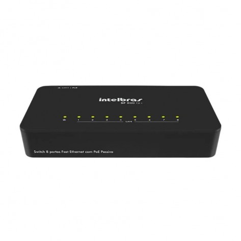 Switch Intelbras SF 800 Q+ - 8 Portas 10/100 Mbps
