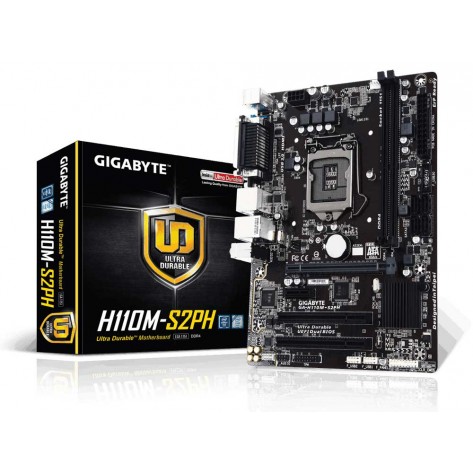 Placa Mãe Gigabyte GA-H110M-S2PH DDR4 - DDR4 para Intel Soquete 1151 (Som, Vídeo, Rede, USB 3.0)