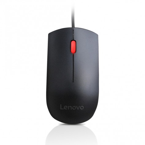 Mouse Óptico Com Fio Lenovo (4Y50R20863) - 1600 dpi - USB - Preto
