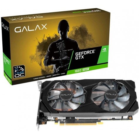 Placa de Vídeo Galax GeForce GTX 1660 Super (1-Click OC) 60SRL7DSY91S - 6GB GDDR6 192 bits - PCI-Express 3.0