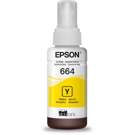Refil de Tinta Epson 664 (T664420-AL) - Amarelo