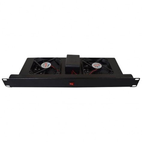 Kit de Ventilação para Rack Maxmetal 4418 - 1U 19'' - Com 2 Coolers - Bivolt
