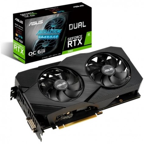 Placa de Vídeo Asus GeForce RTX 2060 (Dual OC) 90YV0CH2-M0NA00 - 6GB GDDR6 192 bits - PCI-Express 3.0