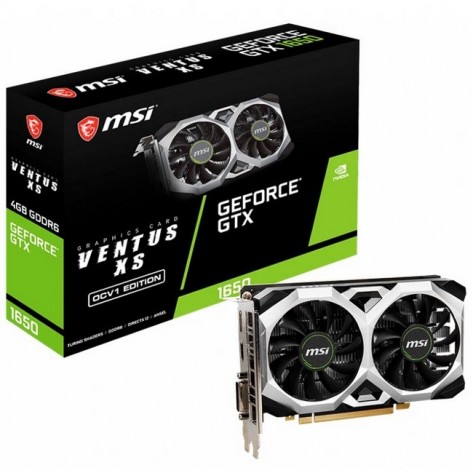 Placa de Vídeo MSI GeForce GTX 1650 D6 VENTUS XS OCV1 (912-V809-4057) - 4GB GDDR6 128 bits - PCI-Express 3.0