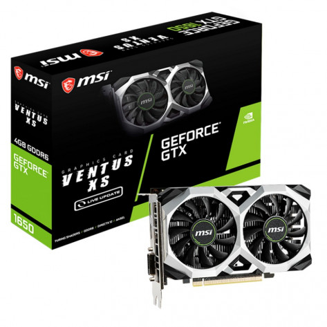 Placa de Vídeo MSI GeForce GTX 1650 D6 VENTUS XS (912-V812-003) - 4GB GDDR6 128 bits - PCI-Express 3.0