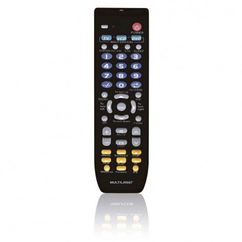 Controle Remoto Multilaser AC088 - Universal 3 Em 1 - Preto