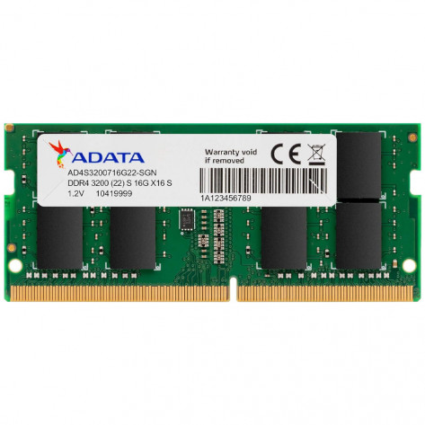 Memória para Notebook 32GB DDR4 Adata AD4S320032G22-SGN - 3200MHz (PC4-25600) - SODIMM