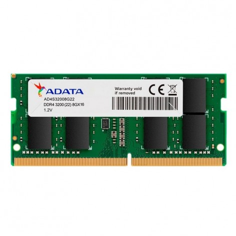 Memória para Notebook 8GB DDR4 Adata AD4S32008G22-SGN - 3200MHz (PC4-25600) - SODIMM