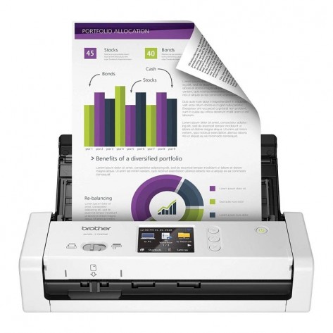 Scanner de Mesa Brother ADS-1700W - 600 dpi - USB e Wireless