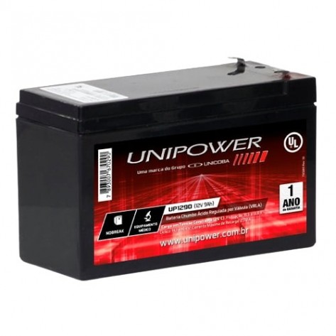 Bateria Selada Unipower UP1290 - VRLA 12V 9Ah - F187