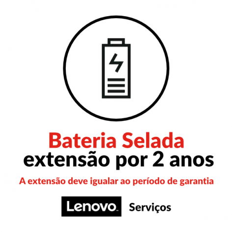 Serviço Lenovo - Extensão de proteção da bateria Selada no local por 2 anos - 5WS0W48381