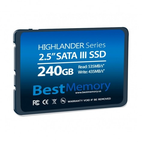 SSD 2.5'' 240GB Best Memory BT-240-535 - Leituras 535 MB/s - Gravações 435 MB/s - SATA 6Gb/s