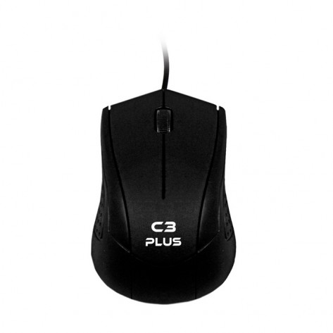 Mouse Óptico com Fio C3Plus MS-27BK - USB - Preto