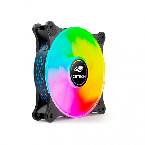 Cooler Fan C3Tech Gaming F9-L160BKM - LED Multicor - 120mm