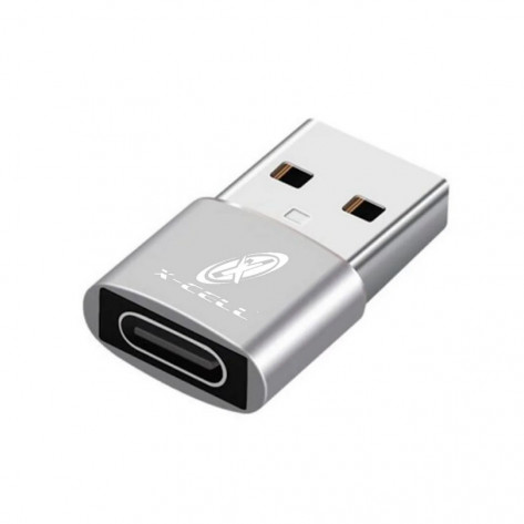 Adaptador Conversor USB 2.0 Tipo-A Macho para USB Tipo-C Fêmea - Compatível OTG
