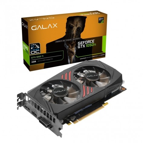 Placa de Vídeo Galax GeForce GTX 1050 Ti 50IQH8DSC7CB - 4GB DDR5 128 bits - PCI-Express 3.0