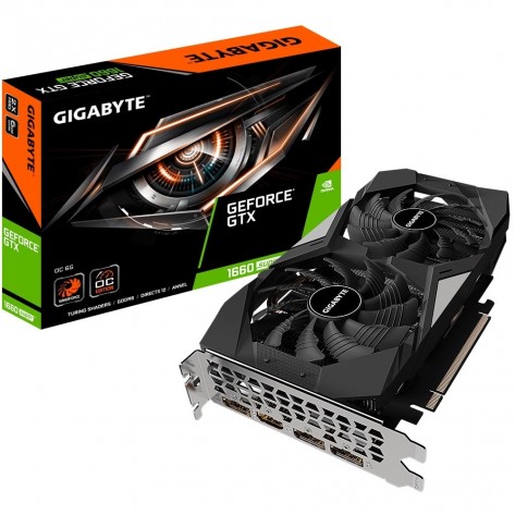 Placa de Vídeo Gigabyte GeForce GTX 1660 SUPER GV-N166SOC-6GD - 6GB GDDR6 192 bits - PCI-E 3.0