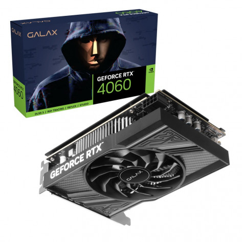 Placa de Vídeo Galax GeForce RTX4060 (1-Click OC) 46NSL8MD8ZOC - 8GB GDDR6 128 bits - PCI-Express 4.0