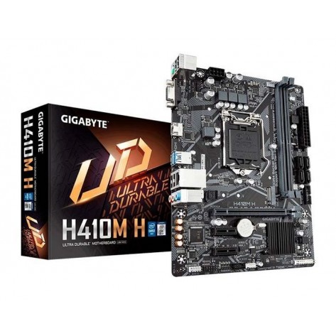 Placa Mãe Gigabyte H410M H - Chipset H410 - (DDR4, M.2, HDMI, USB 3.1 Gen 1) - Soquete 1200