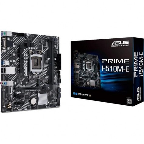 Placa Mãe Asus PRIME H510M-E - Chipset H510 - (DDR4, M.2, HDMI/DP/VGA, USB 3.2 Gen 1) - Soquete 1200