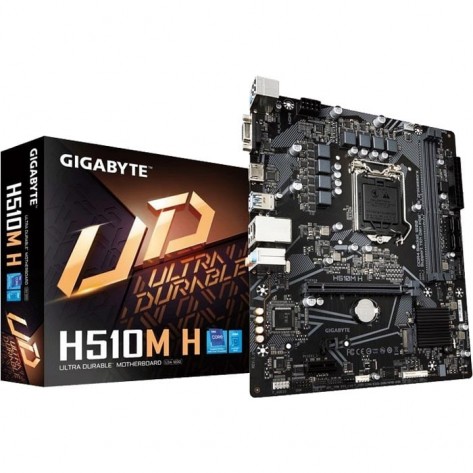 Placa Mãe Gigabyte H510M H - Chipset H510 - (DDR4, M.2, HDMI, USB 3.2 Gen 1) - Soquete 1200