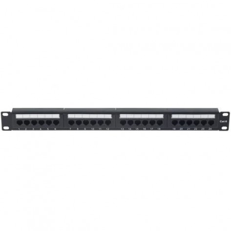 Patch Panel Hammer 1759 - CAT.6 - 24 Portas - T568A/B - 1U