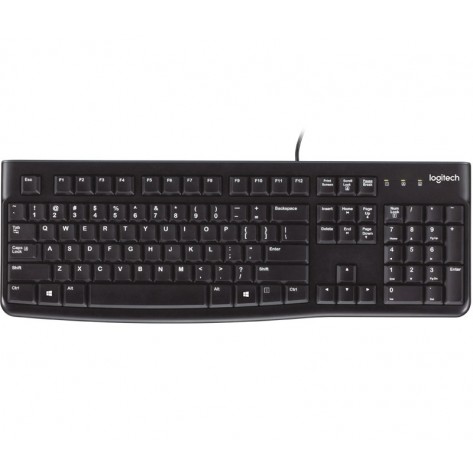Teclado Com Fio Logitech K120 (920-004423) - USB