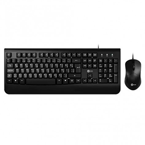 Teclado e Mouse Com Fio Lecoo CM105 - ABNT2 - USB