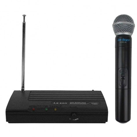 Microfone de Mão Sem Fio Leson LS-901 HT Single - UHF Banda Alta
