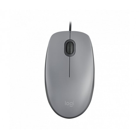 Mouse Óptico Com Fio Logitech M110 Silent (910-005494) - Cinza - USB
