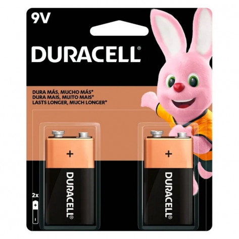 Bateria 9V Alcalina Duracell MN1604B2 - 2 Unidades
