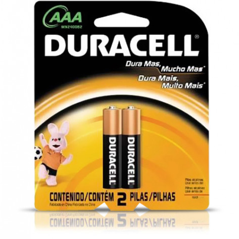 Pilha Palito Duracell Alcalina - 2 Pilhas AAA