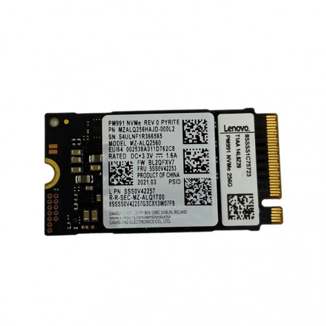 SSD M.2 2242 NVMe 256GB Samsung PM991 MZ-ALQ2560 - PCIe 3.0 - Gravações 1350 MB/s - Leituras 2300 MB/s