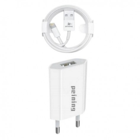 Carregador de Parede CXR - Com Cabo USB-A x Lightning - Saída 5V, 2.1A