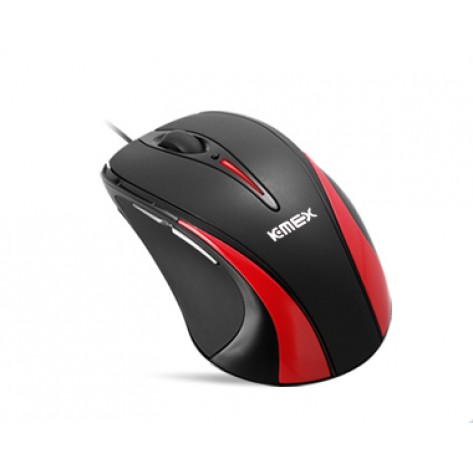 Mouse Gaming K-Mex ML-R135 Óptico USB - Preto e Vermelho