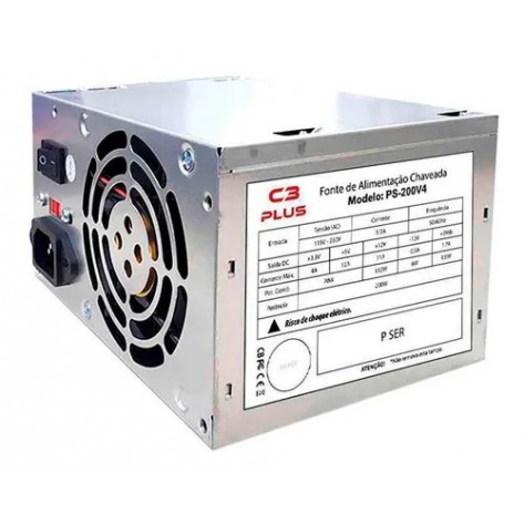 Fonte ATX 200W C3 Tech PS-200-V4 - Bivolt