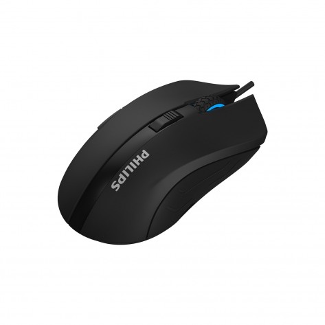 Mouse com fio óptico Philips SPK9313/00 - Preto - RGB - 2400 dpi - USB