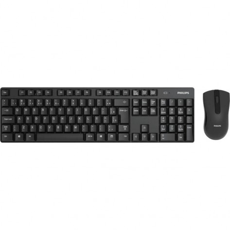 Teclado e Mouse Sem Fio Philips SPT6501B - Wireless