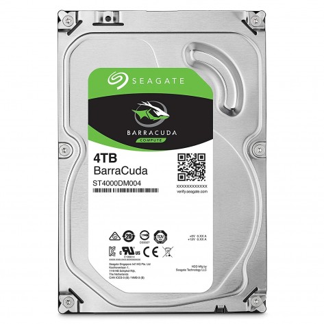 HD 3.5'' 4TB Seagate BarraCuda ST4000DM004 - 5400RPM - 256MB Cache - SATA 6Gb/s