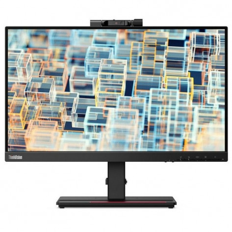 Monitor 21.5'' Lenovo ThinkVision T22v-20 (61FBMAR6US) - IPS, Full HD (1920 x 1080), 60Hz, 4ms - DisplayPort / VGA / HDMI - LTPS (Elevação, Inclinação, Pivô e Rotação) - Com Webcam 1080p
